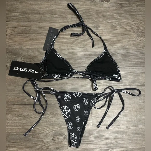 NWT Dolls Kill / Widow Pentagram Summer Bikini Set - Picture 2 of 5